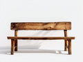 Bancos de jardín madera maciza 160x58x82 cm - Marrón - Estilo rústico para exterior
