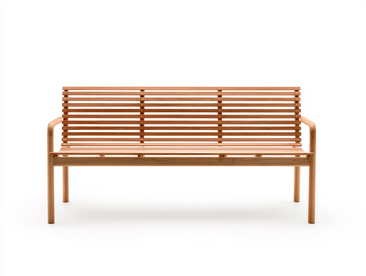 Bancos de jardín madera maciza 180x62x85 cm - Madera natural - Estilo moderno para exterior