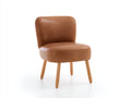 Sillas de comedor silla cuero sintetico madera 50x55x78 cm - marron - estilo moderno minimalista comedor
