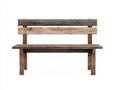 Bancos de jardín madera maciza 150x60x85 cm - Marrón claro-Gris oscuro - Estilo rústico para exterior
