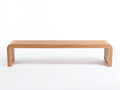 Banco de jardín de madera maciza diseño moderno minimalista 160x40x45 cm madera natural uso exterior terraza jardín