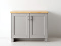 Aparadores de cocina madera 100x40x85 cm - gris y natural - diseño moderno